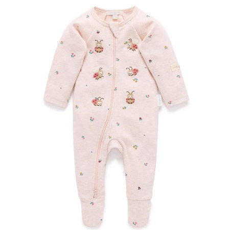 Purebaby Sweet Pea Melange Growsuit